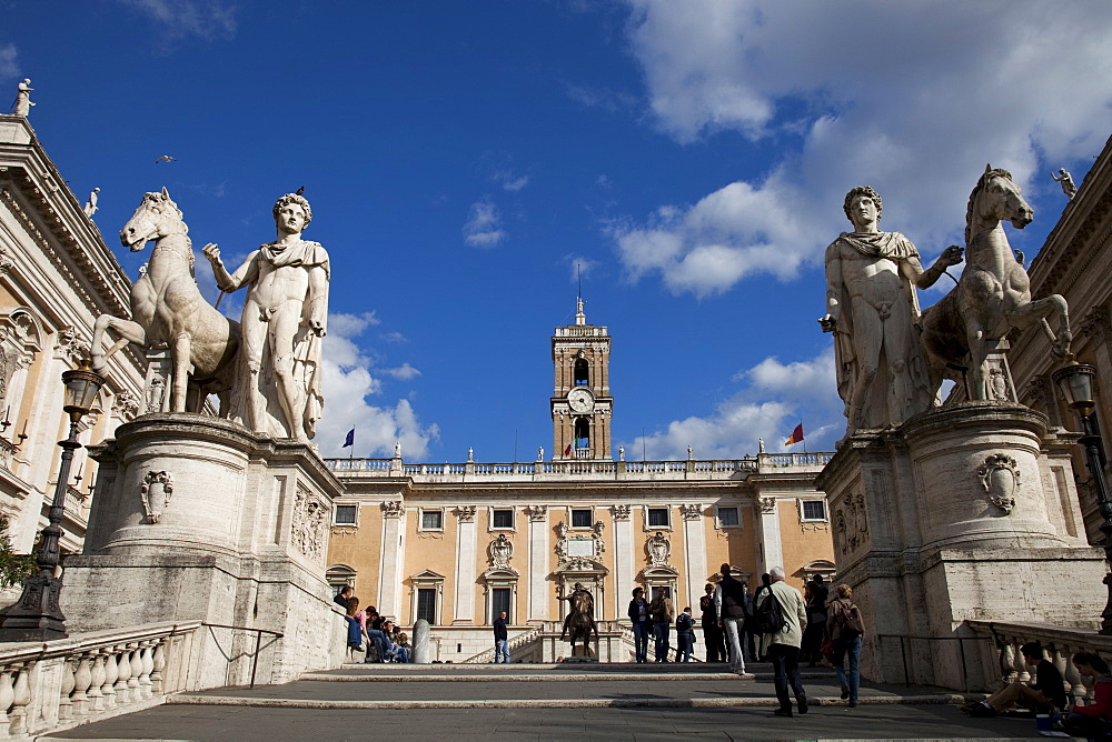 The Campidoglio, the buildings house the city hall and Capitoline museums, Rome, Lazio, Italy, Europe