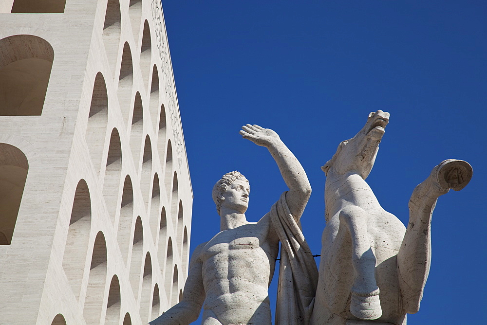 Palazzo della Civilta Italiana (Square Colosseum), EUR district, Rome, Lazio, Italy, Europe