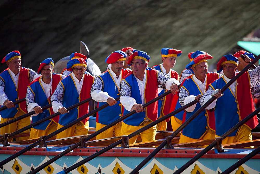 Historical water pageant during the Regata Storica in 2009, Venice, Veneto, Italy, Europe