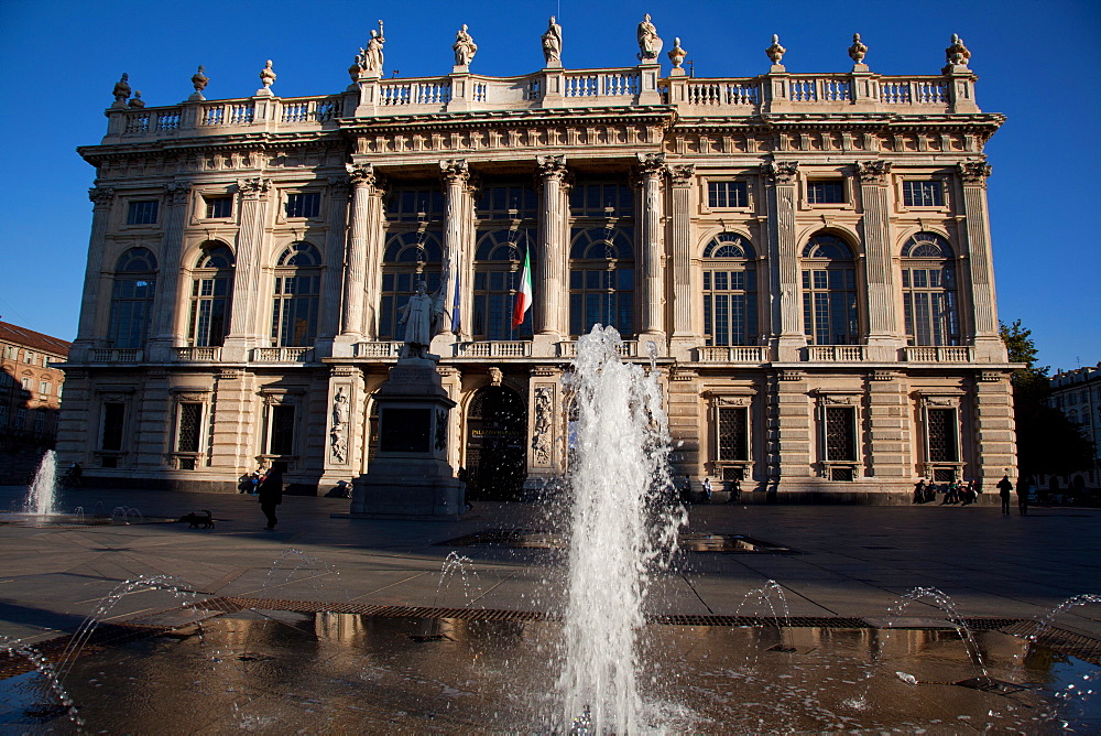 Palazzo Madama was the first Senate of the Italian Kingdom, now housing Turin's Museo Civico d'Arte Antica, Turin, Piedmont, Italy, Europe 