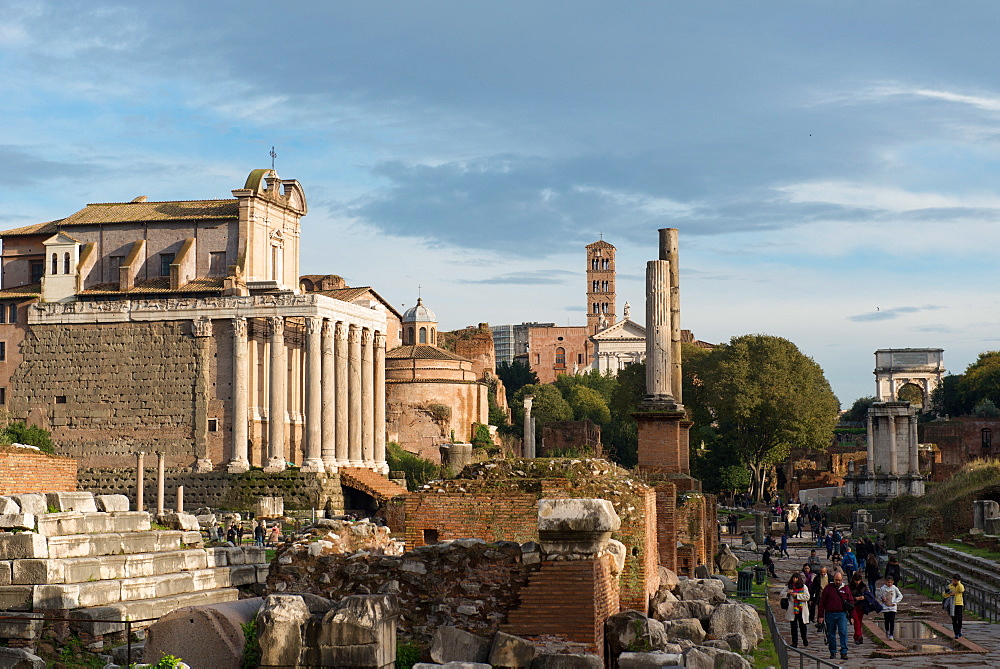 Roman Forum, UNESCO World Heritage Site, and the Palatine Hill, Rome, Lazio, Italy, Europe