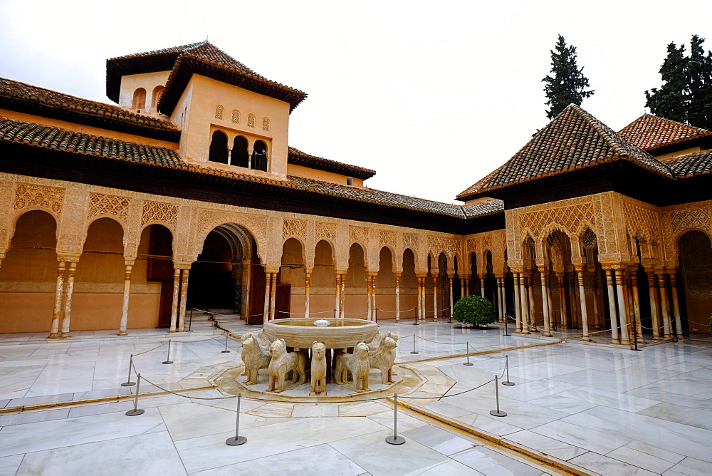 Palace of the Lions (Palacio de los Leones), The Alhambra, UNESCO World Heritage Site, Granada, Andalucia, Spain, Europe