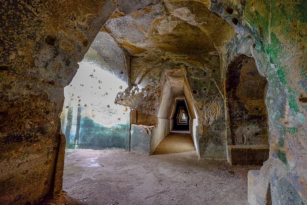 Antro della Sibilla, Cave of the Sibyl, Cumae, Bacoli, Pozzuoli, Naples, Campania, Italy, Europe