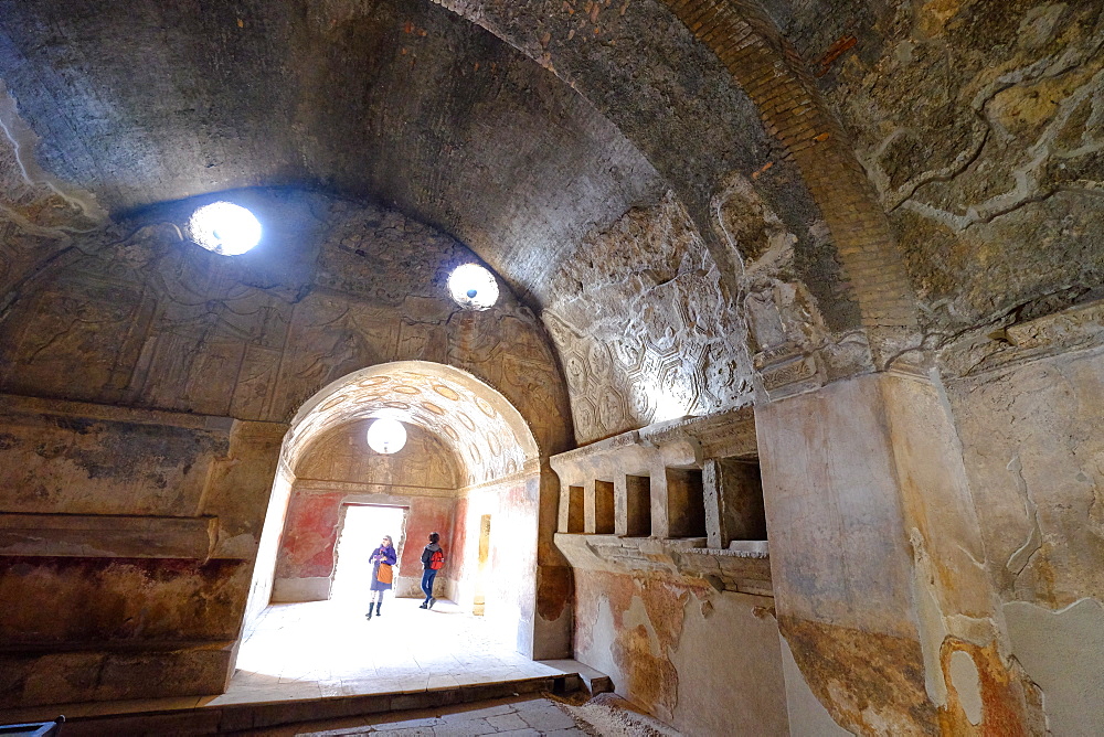 Stabian Baths, Pompeii, UNESCO World Heritage Site, the ancient Roman town near Naples, Campania, Italy, Europe