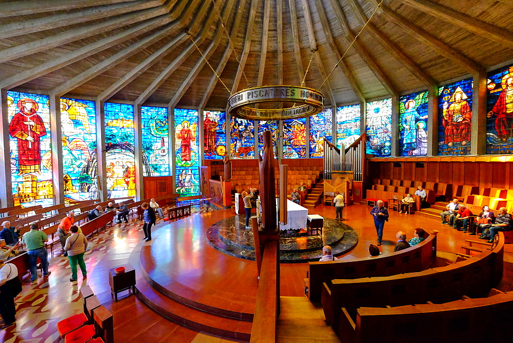 Nuestra Senora de los Angeles de la Porciuncula Church (Iglesia de Cristal) (Glass Church), Palma de Mallorca, Majorca, Balearic Islands, Spain, Europe