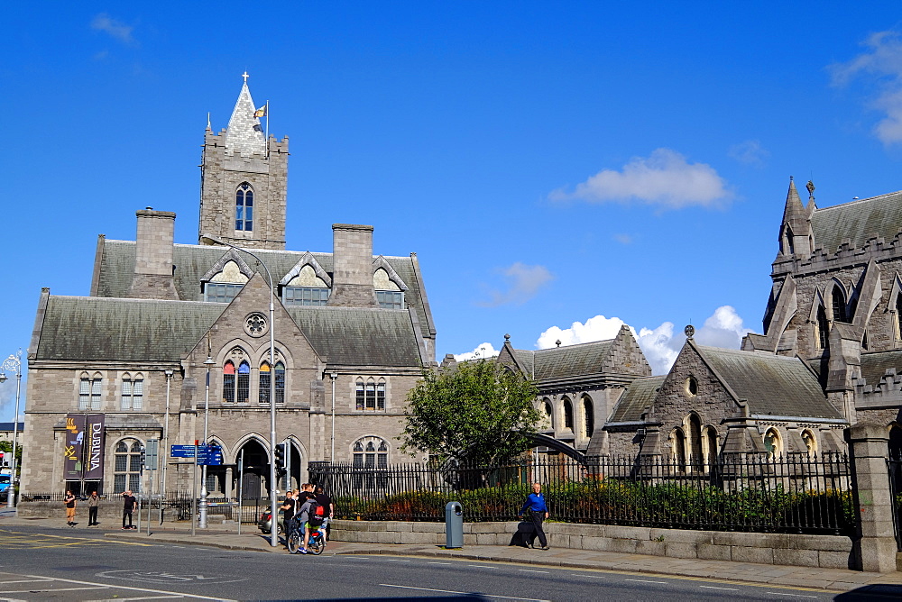 Christ Church Cathedral and the Synod Hall, the building that houses Dublinia, Dublin, Republic of Ireland, Europe