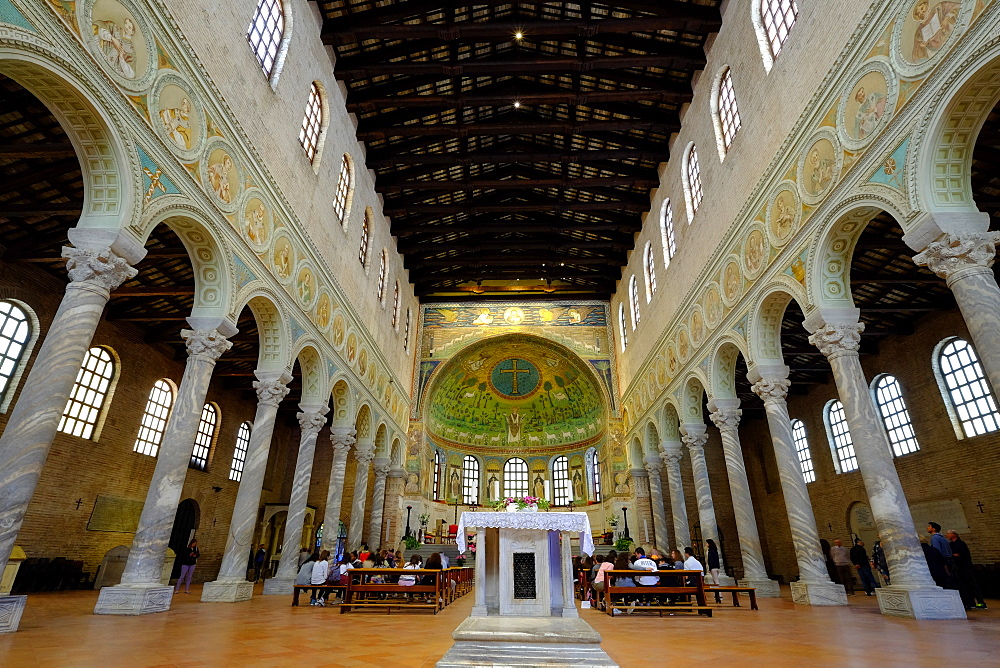 Basilica of Sant'Apollinare in Classe, UNESCO World Heritage Site, Ravenna, Emilia-Romagna, Italy, Europe