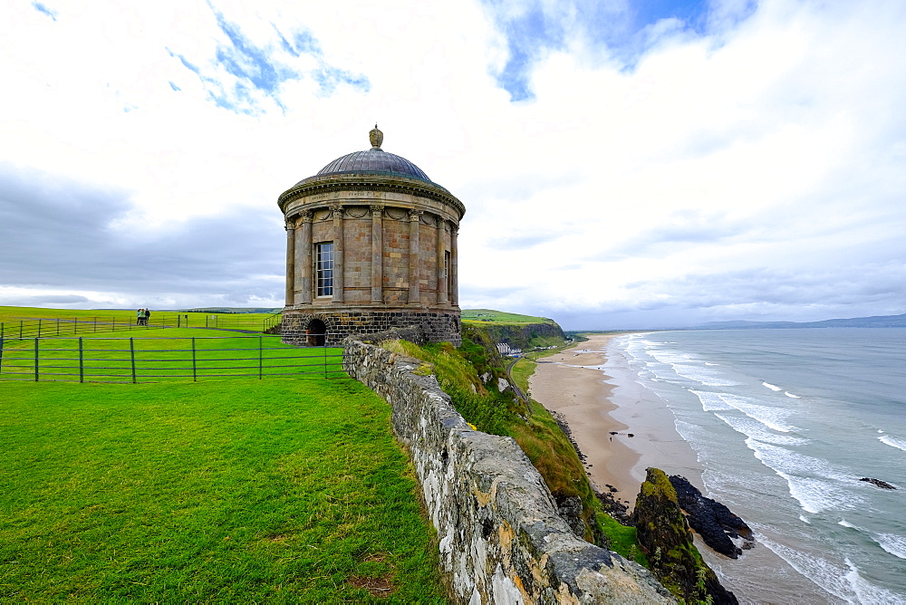 Mussenden Temple, a small circular building located on cliffs near Castlerock in County Londonderry, Ulster, Northern Ireland, United Kingdom, Europe