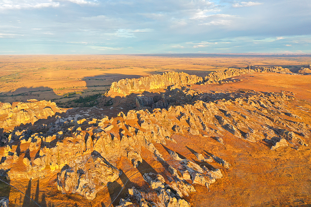 Sandstone landscape at Isalo National Park, Ihorombe Region, Fianarantsoa province, Madagascar, Africa