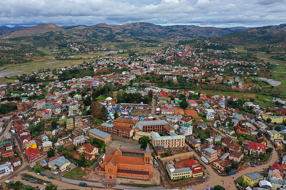 Ambositra, capital of the Amoron'i Mania region, Ambositra District, centre of Madagascar's wood-carving industry, Madagascar, Africa