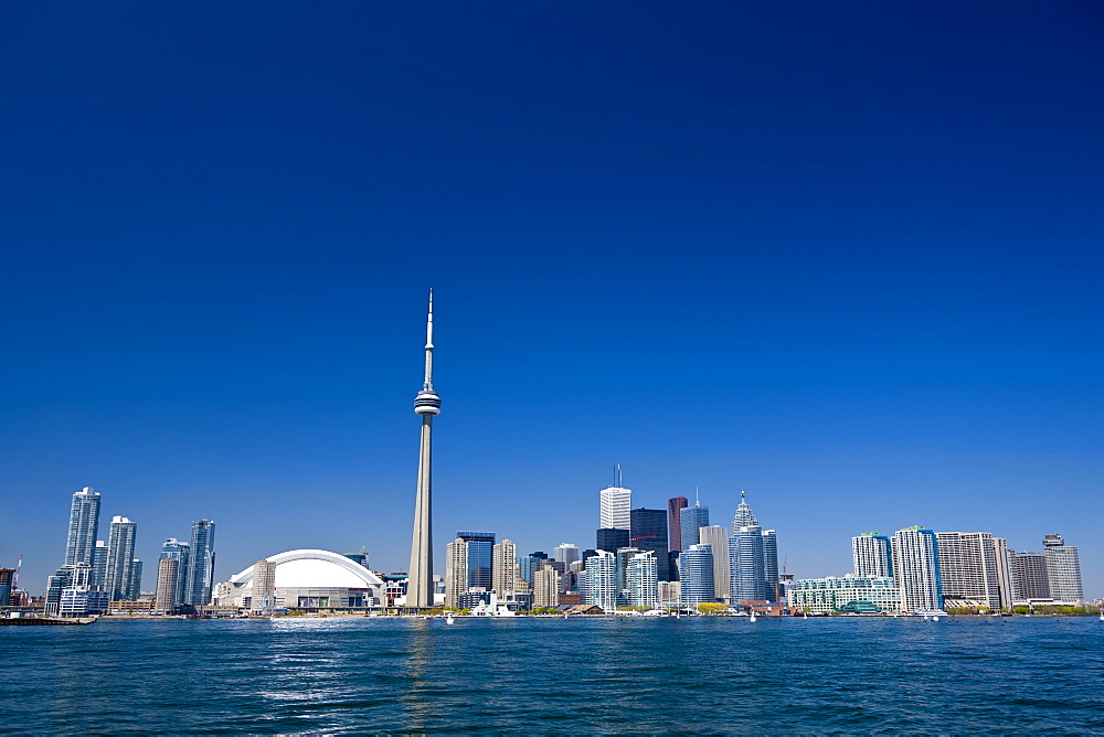 City skyline showing CN Tower, Toronto, Ontario, Canada, North America