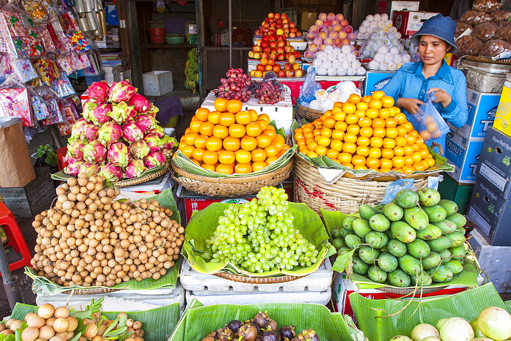 Fruit, Central Market, Phnom Penh, Cambodia, Indochina, Southeast Asia, Asia