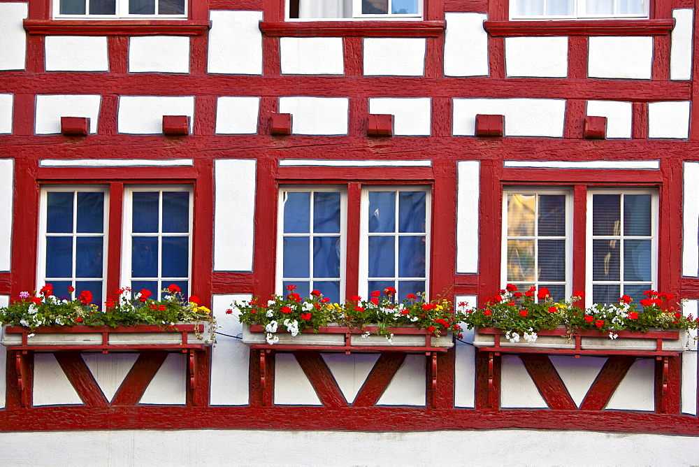 Half-timbered facades, St. Gallen, Switzerland, Europe