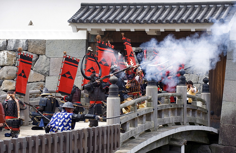 Samurai in the Odawara Hojo Godai Festival held in May at Odawara Castle in Kanagawa, Japan, Asia