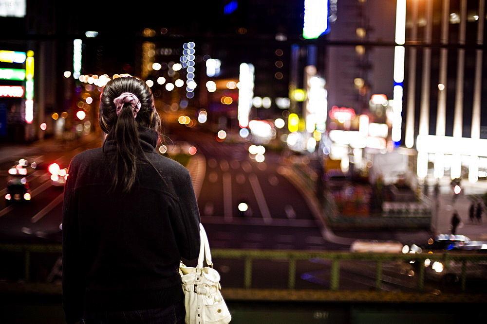 Late on a Friday night, Tokyo, Japan, Asia