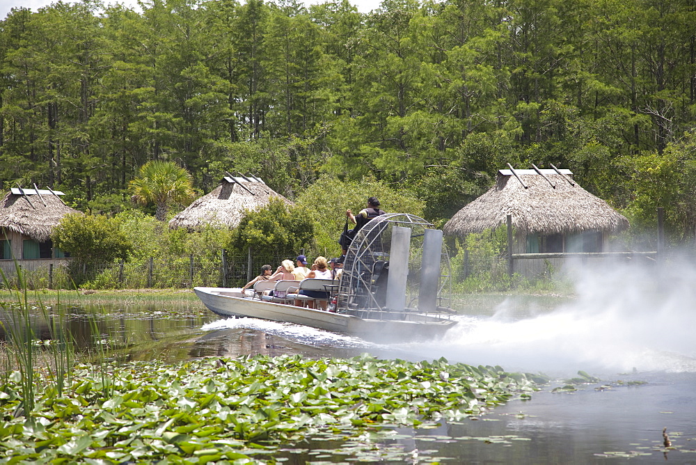 Airboats in the Everglades, Florida, United States of America, North America