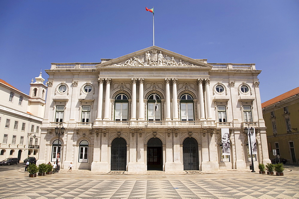 The Lisbon Town Hall (Camara Municipal) at Prace do Municipio in Baixa, Lisbon, Portugal, Europe