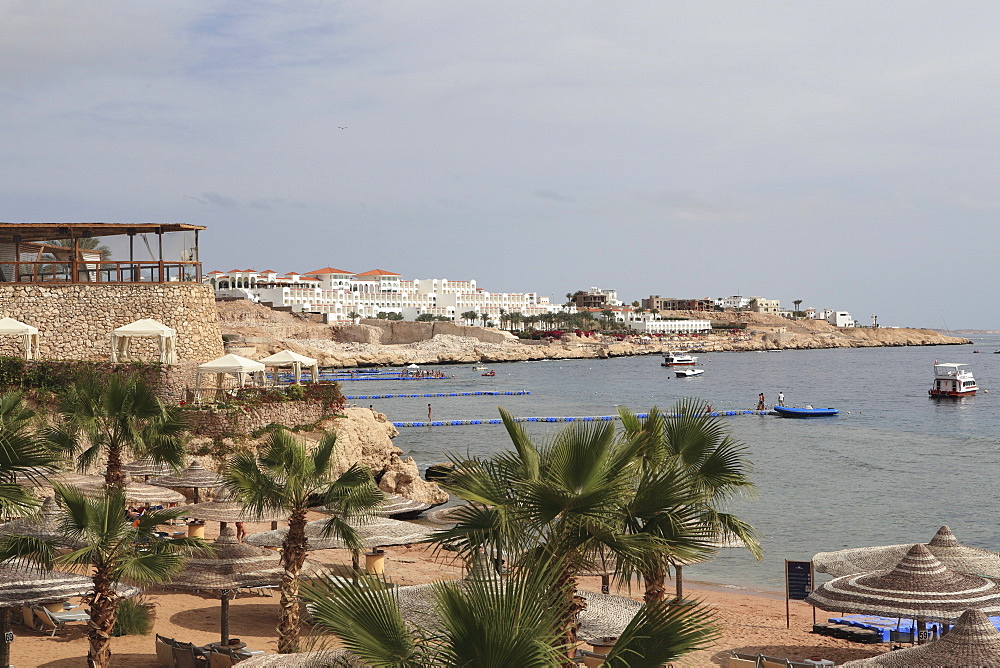 The beach area at the Savoy Resort at White Knight Beach, Sharm el-Sheikh, Egypt, North Africa, Africa