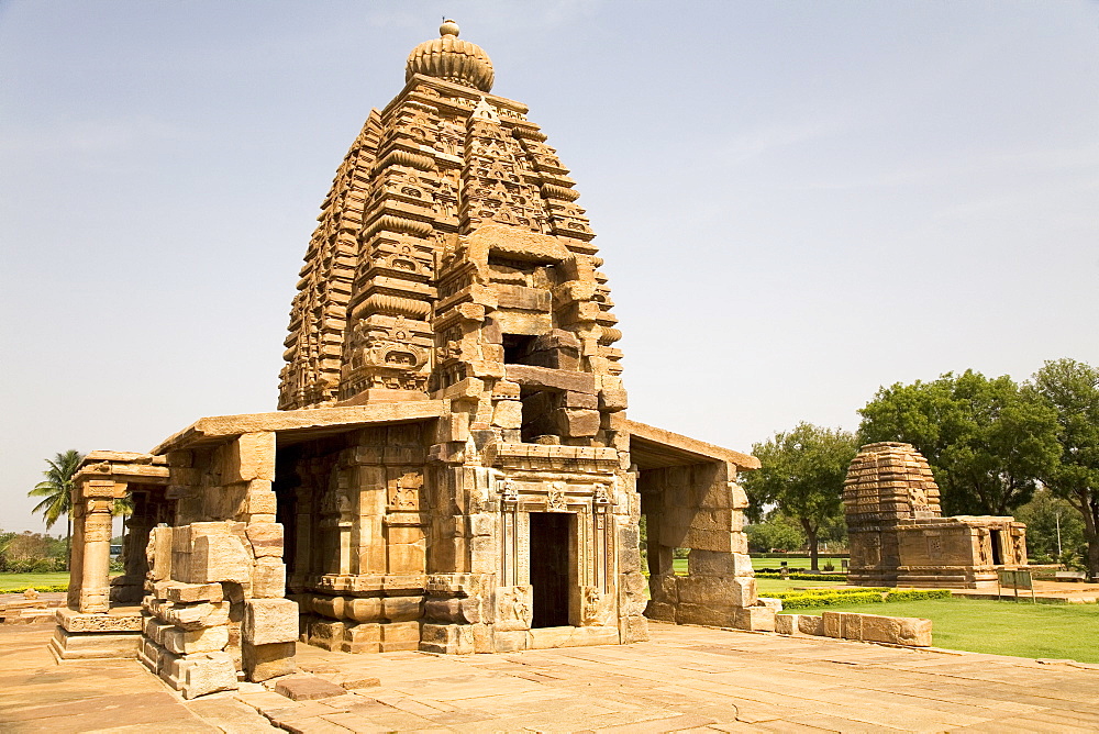 The 8th century Galaganatha Temple at Pattadakal, UNESCO World Heritage Site, Karnataka, India, Asia