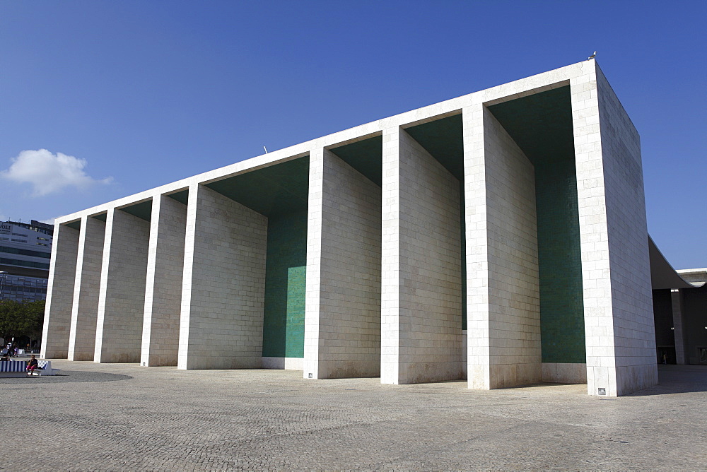 The Portuguese Pavilion designed by Alvaro Siza Vieira at the Park of Nations (Parque das Nacoes), in Lisbon, Portugal, Europe