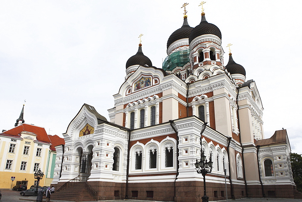 Alexander Nevsky Cathedral, a Russian Reviival style Orthodox church, by Mikhail Preobrazhensky, Toompea, Tallinn, Estonia, Europe