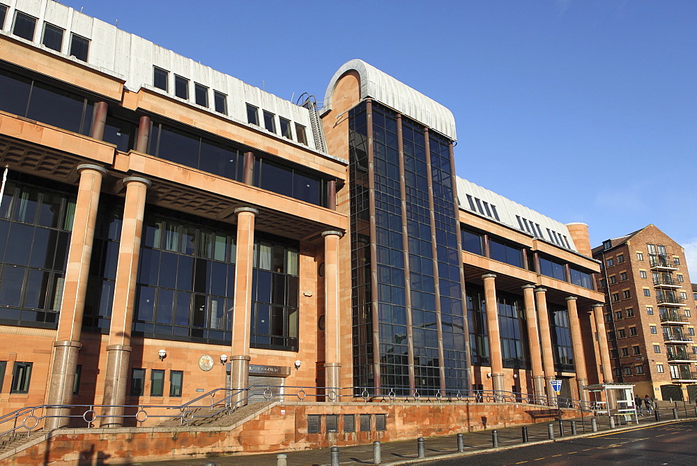 Newcastle Combined Court Centre, Post Modern Classical law courts by Napper Architects, Newcastle, Tyne and Wear, England, United Kingdom, Europe