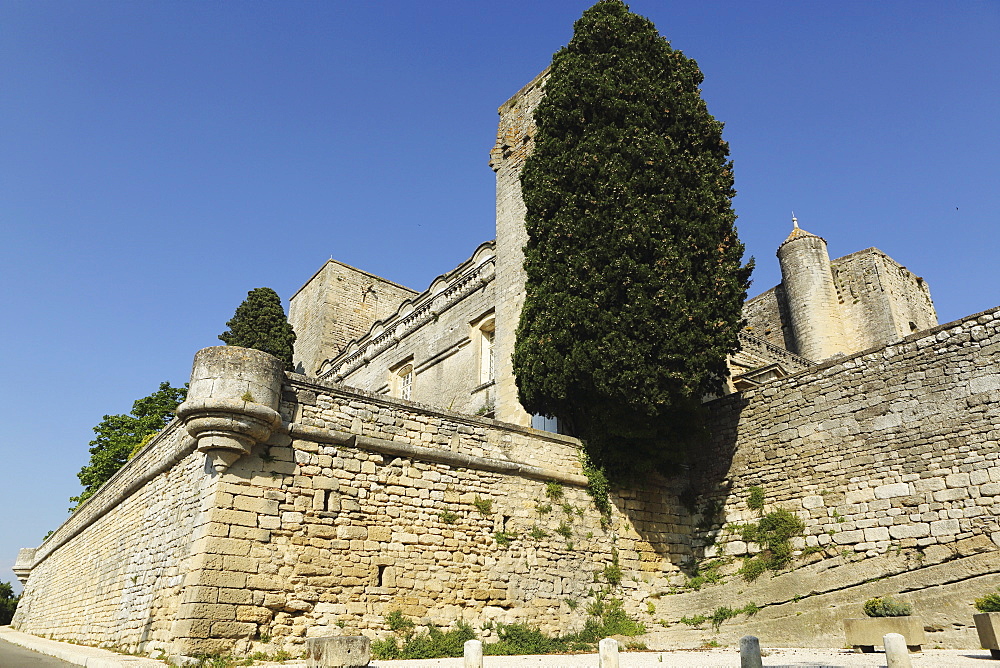 Viellevieille Castle, dating from the 11th century, with a Renaissance facade, in Villevieille, Gard, Languedoc-Roussillon, France, Europe