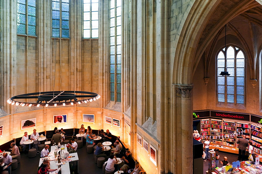 Selexyz Dominicanen Bookstore inside the Dominicanenkerk (Dominican Church), Maastricht, Limburg, The Netherlands, Europe