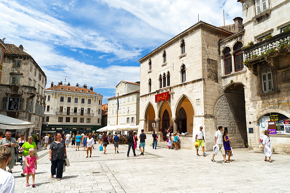 Narodni Trg square, Split, region of Dalmatia, Croatia, Europe