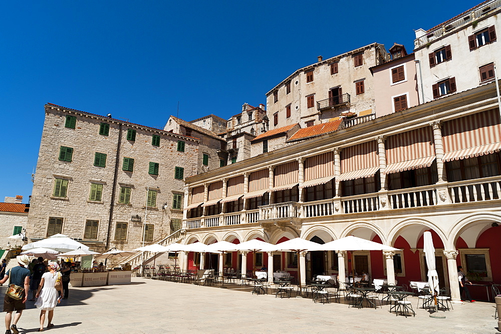 Town Hall (Duke's Palace), Katedralni Trg - Platea Magna (Cathedral Square), Sibenik, Dalmatia region, Croatia, Europe