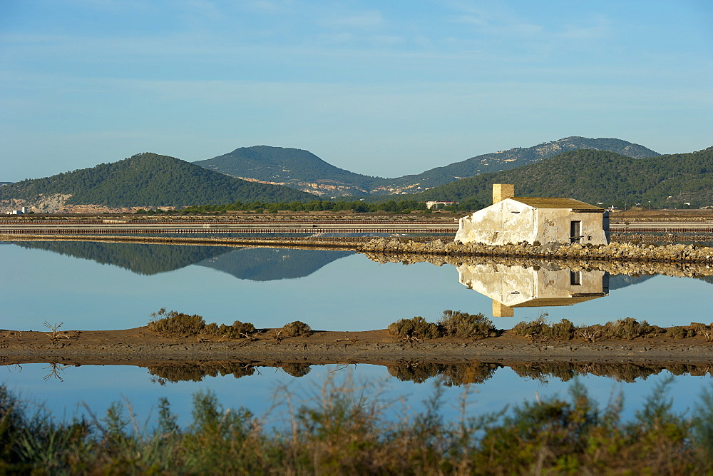 Salt lake, Ses Salines natural park, Ibiza, Balearic Islands, Spain, Mediterranean, Europe