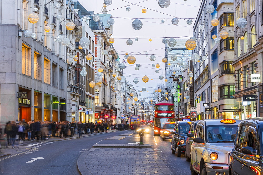 Christmas Lights, Oxford Street, West End, London, England, United Kingdom, Europe