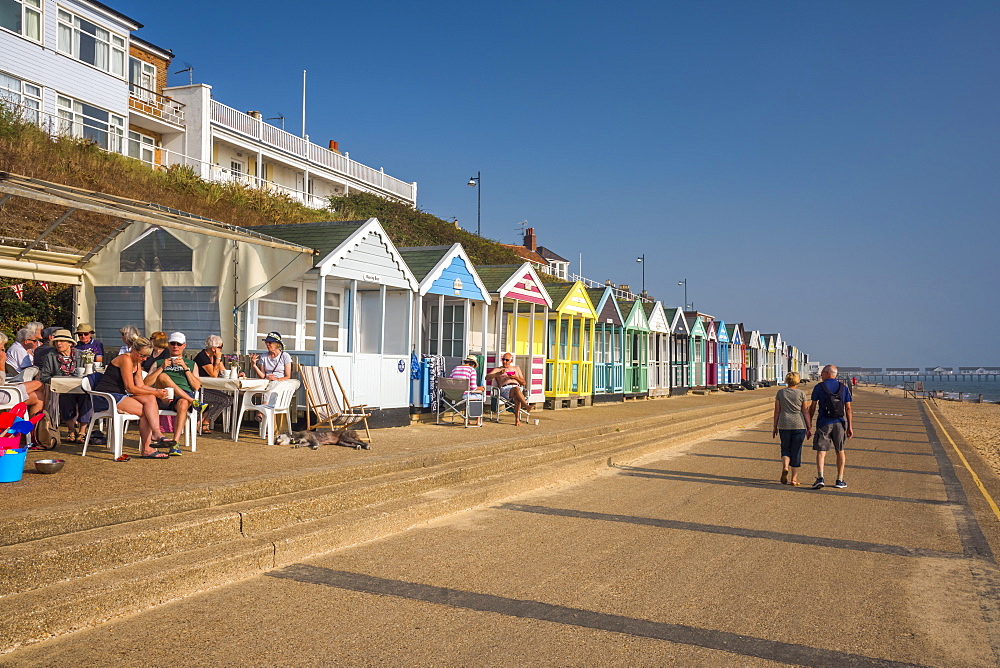 Beach huts, Promenade, Southwold, Suffolk, England, United Kingdom, Europe