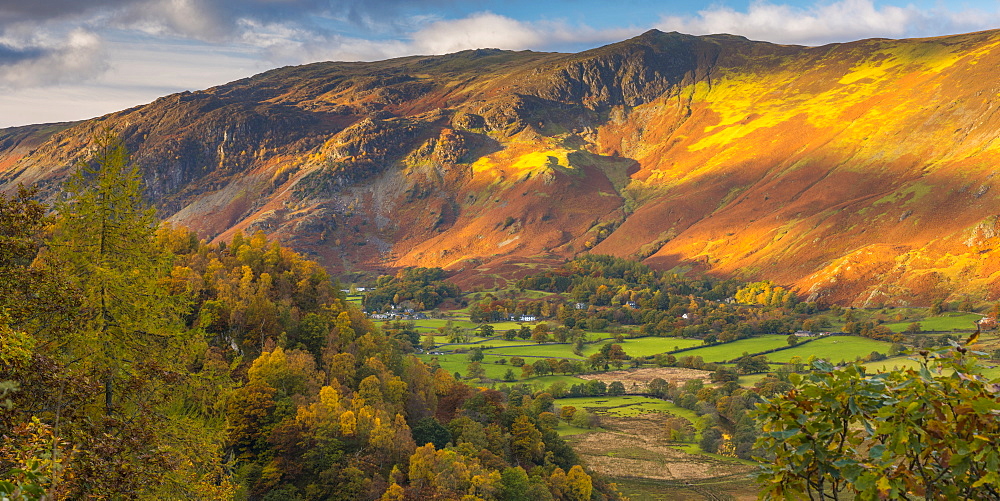 Borrowdale on south bank of Derwentwater, Lake District National Park, Cumbria, England, United Kingdom, Europe