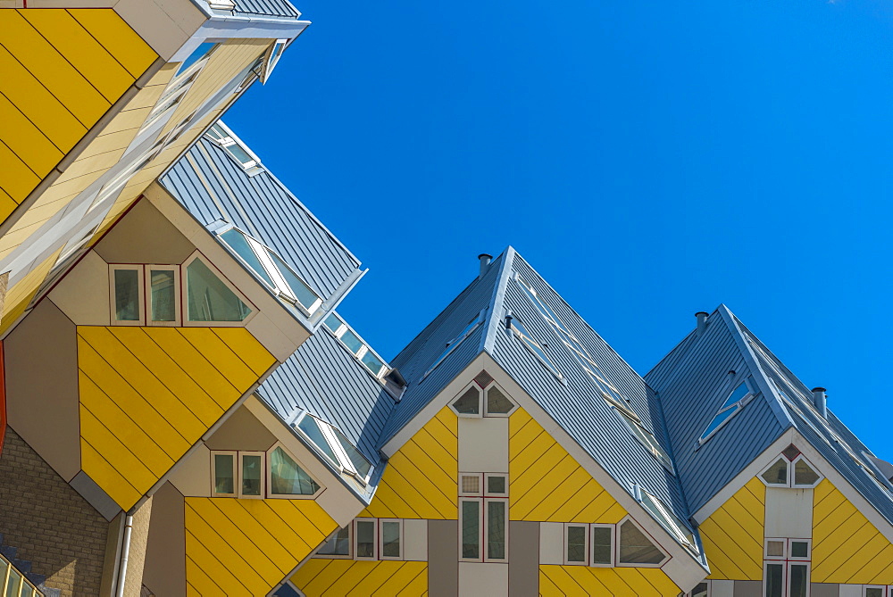 Cube houses (Pole Houses) (Tree Houses), Kubuswoningen, Rotterdam, South Holland, The Netherlands, Europe