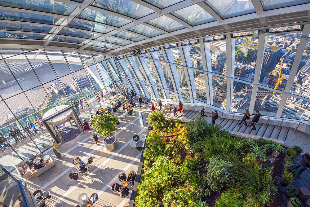 The Sky Garden at the Walkie Talkie (20 Fenchurch Street), City of London, London, England, United Kingdom, Europe