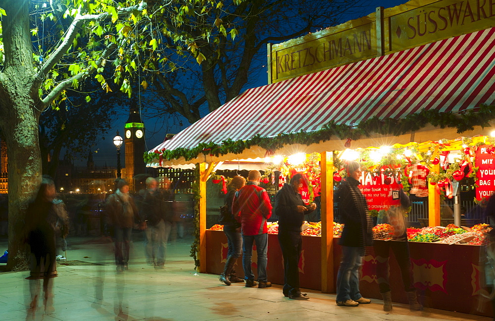 Christmas Market, The Southbank, London, England, United Kingdom, Europe