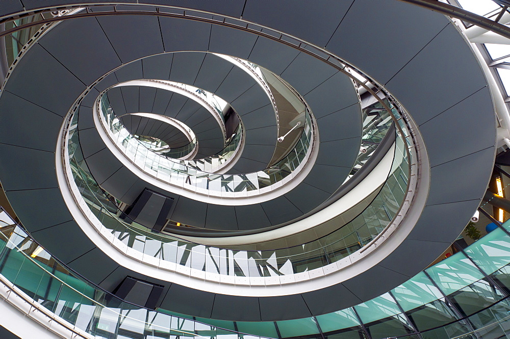 Helical staircase, City Hall, London, England, United Kingdom, Europe