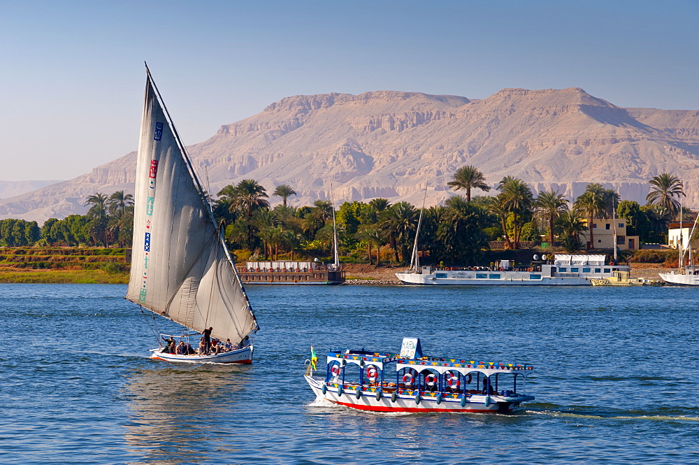 River Nile at Luxor, Egypt, North Africa, Africa