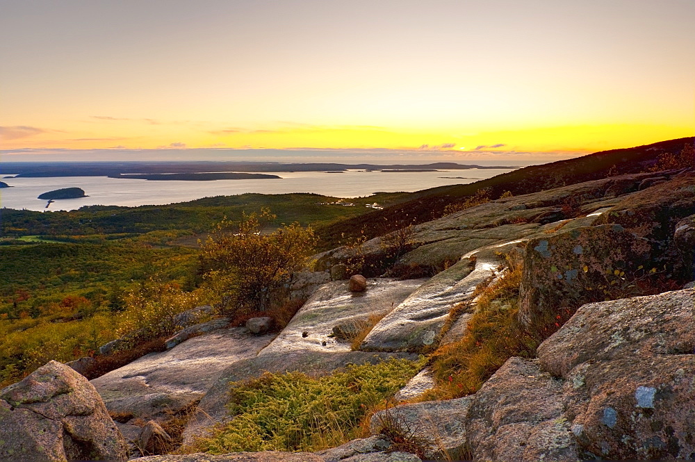 View from Cadillac Mountain, Acadia National Park, Mount Desert Island, Maine, New England, United States of America, North America