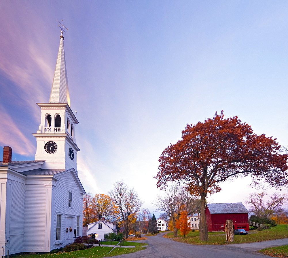 The Congregational Church, Peacham, Vermont, New England, United States of America, North America