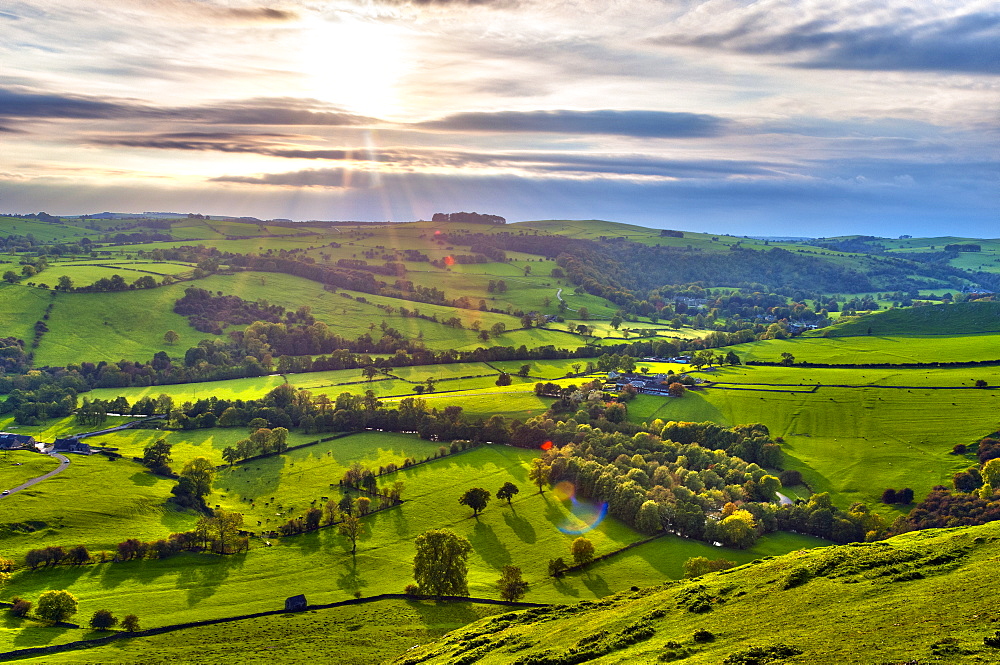 River Manifold Valley near Ilam, Peak District National Park, Derbyshire, England