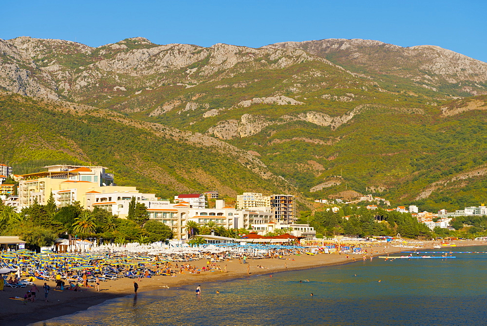 Becici Beach, Becici, Montenegro, Europe 