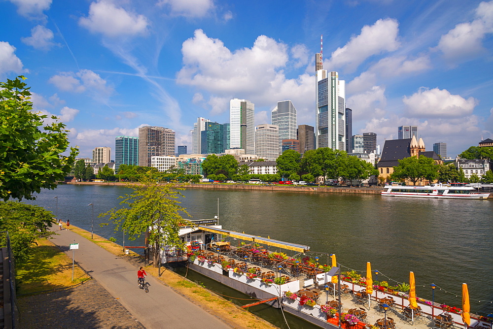 City skyline across River Main, Frankfurt am Main, Hesse, Germany, Europe