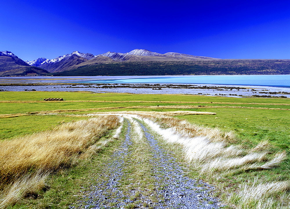 Lake Pukaki in the Aoraki National Park, South Island, New Zealand, Pacific