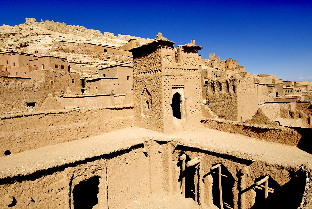 View across the Ait Ben Haddou kasbah near Ouarzazate in Morocco