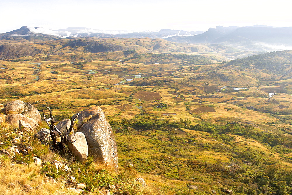 View across Andringitra National Park in southern Madagascar, Madagascar, Africa