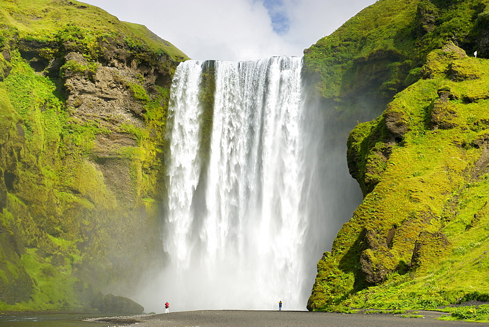 Skogar waterfall in the southwest, Iceland, Polar Regions