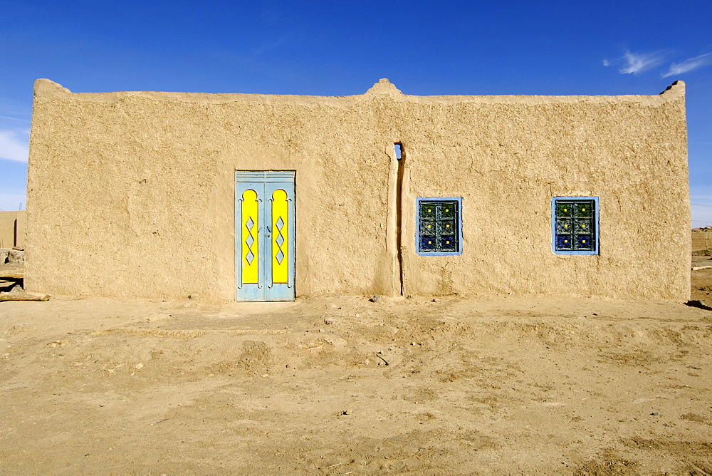 Exterior of a berber house in the village of Merzouga in eastern Morocco