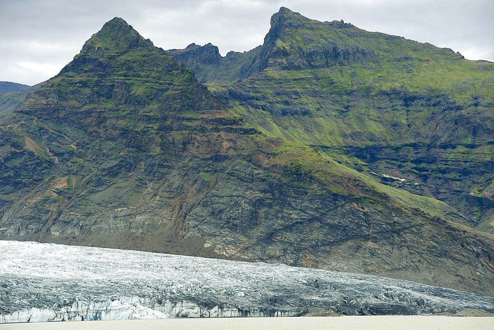 The Fjallsjokull glacier which forms part of the Vatnajokull glacier, in the southeast, Iceland, Polar Regions